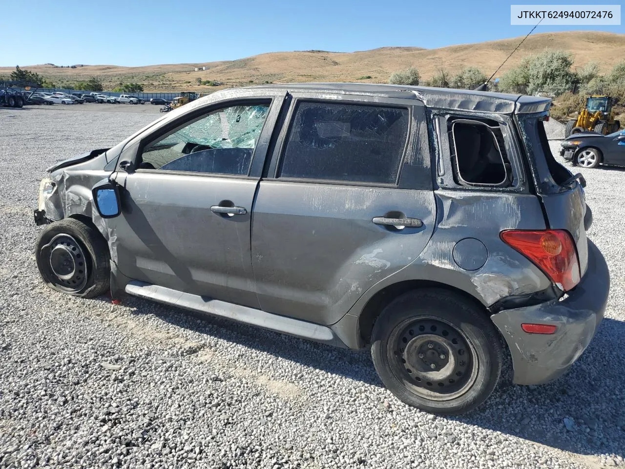 2004 Toyota Scion Xa VIN: JTKKT624940072476 Lot: 67708444