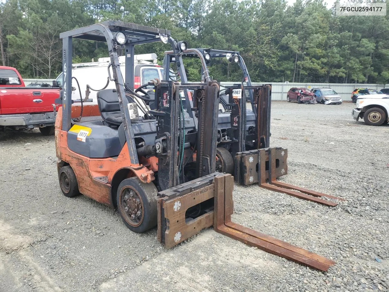 2005 Toyota Forklift VIN: 7FGCU2594177 Lot: 72287644