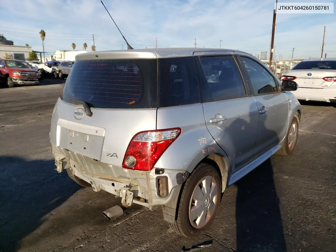 2006 Toyota Scion Xa VIN: JTKKT604260150781 Lot: 66132002