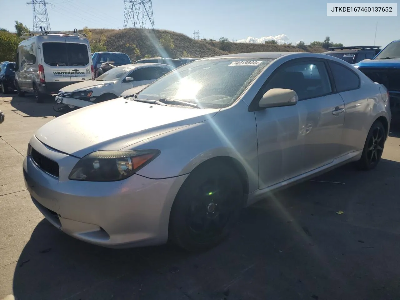 2006 Toyota Scion Tc VIN: JTKDE167460137652 Lot: 74919644