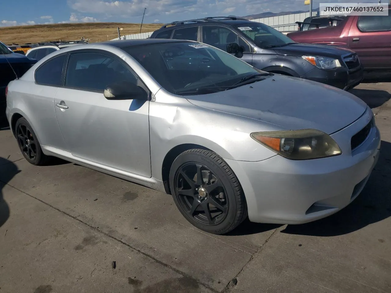 2006 Toyota Scion Tc VIN: JTKDE167460137652 Lot: 74919644