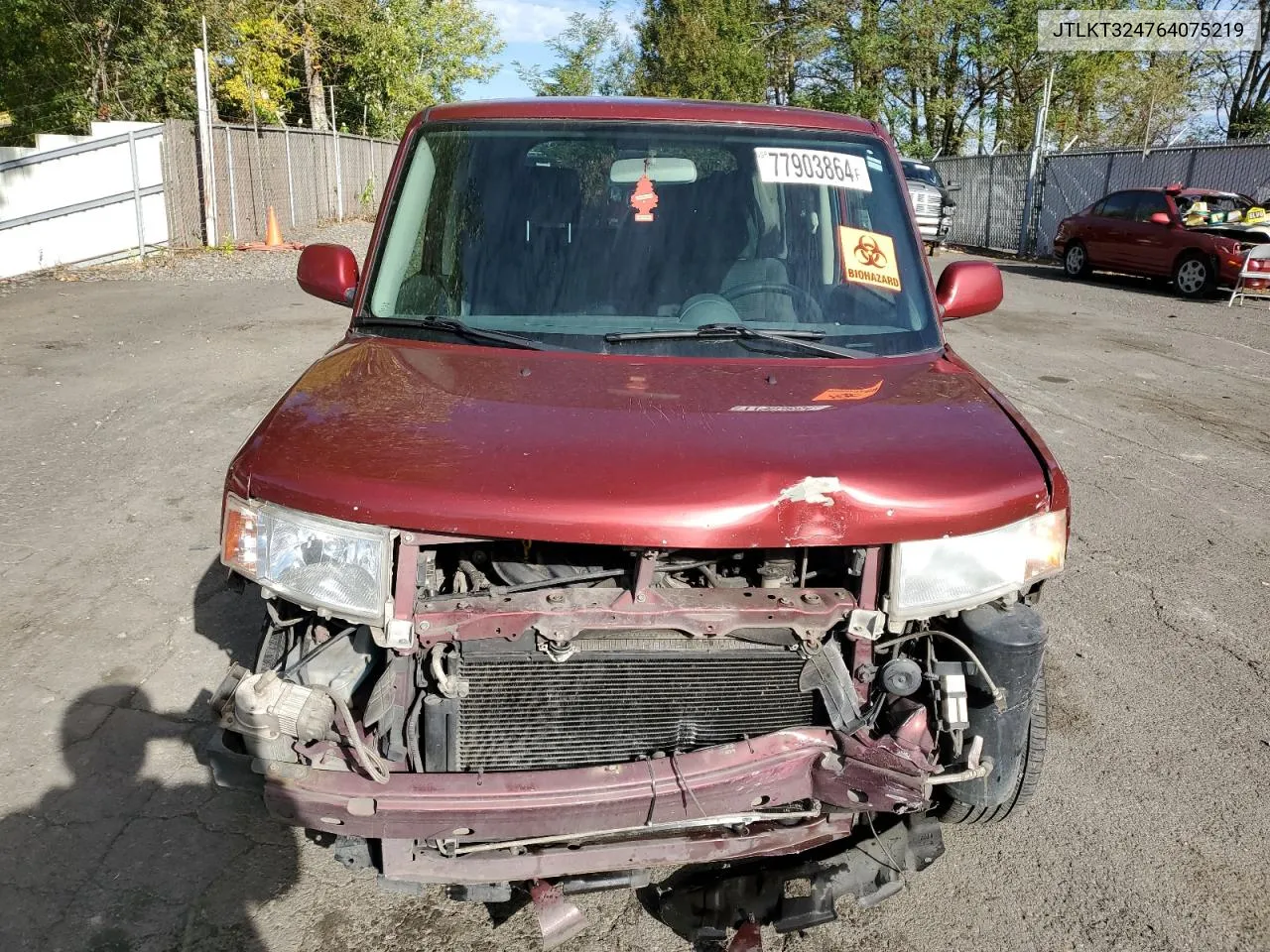 2006 Toyota Scion Xb VIN: JTLKT324764075219 Lot: 77903864