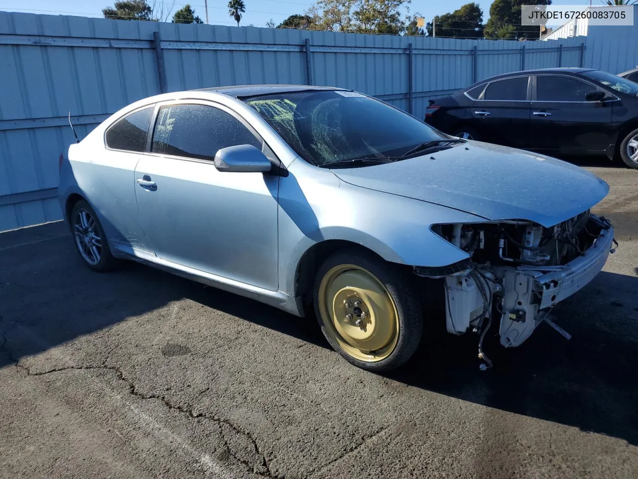 2006 Toyota Scion Tc VIN: JTKDE167260083705 Lot: 78075254