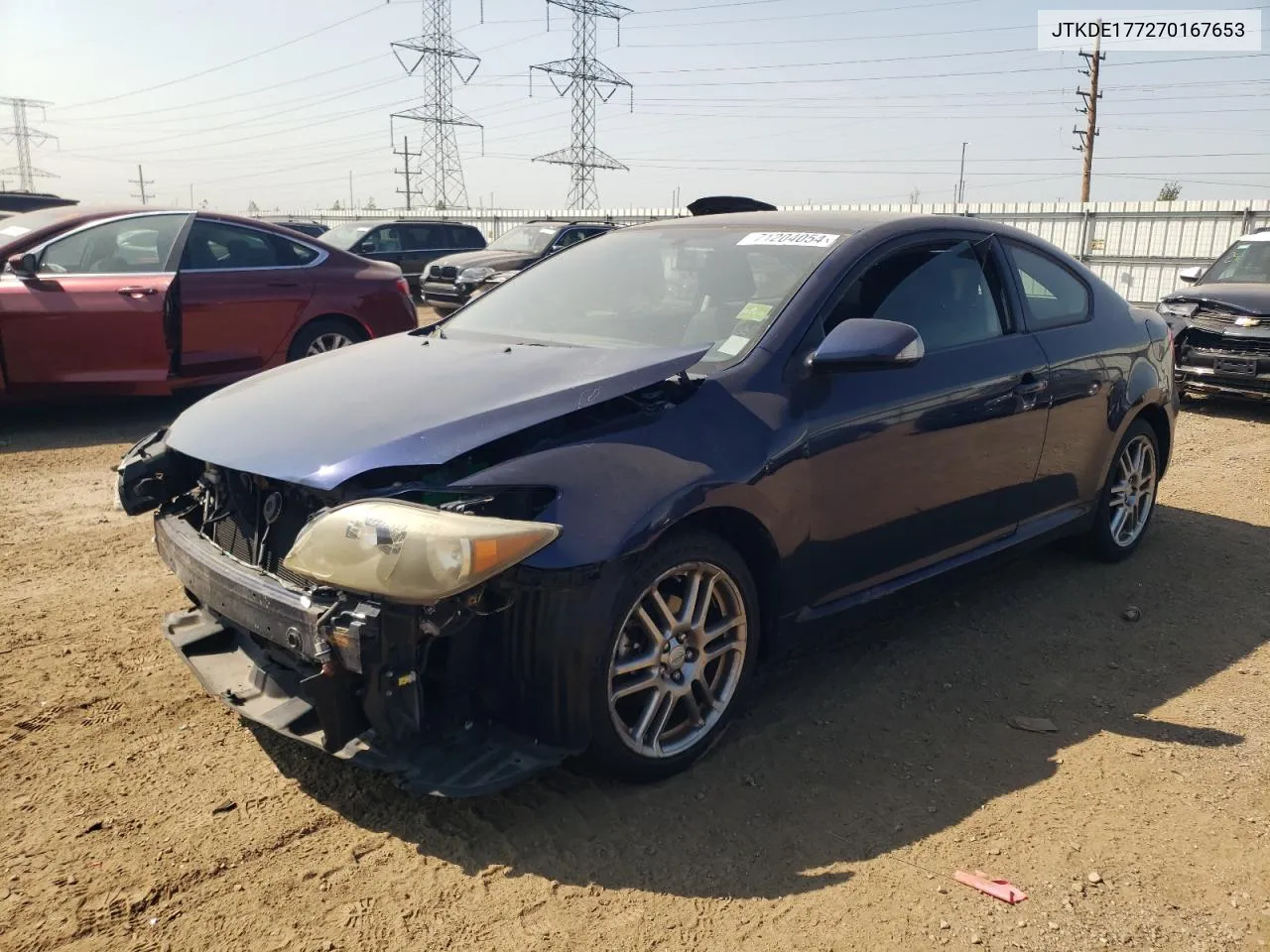 2007 Toyota Scion Tc VIN: JTKDE177270167653 Lot: 71204054