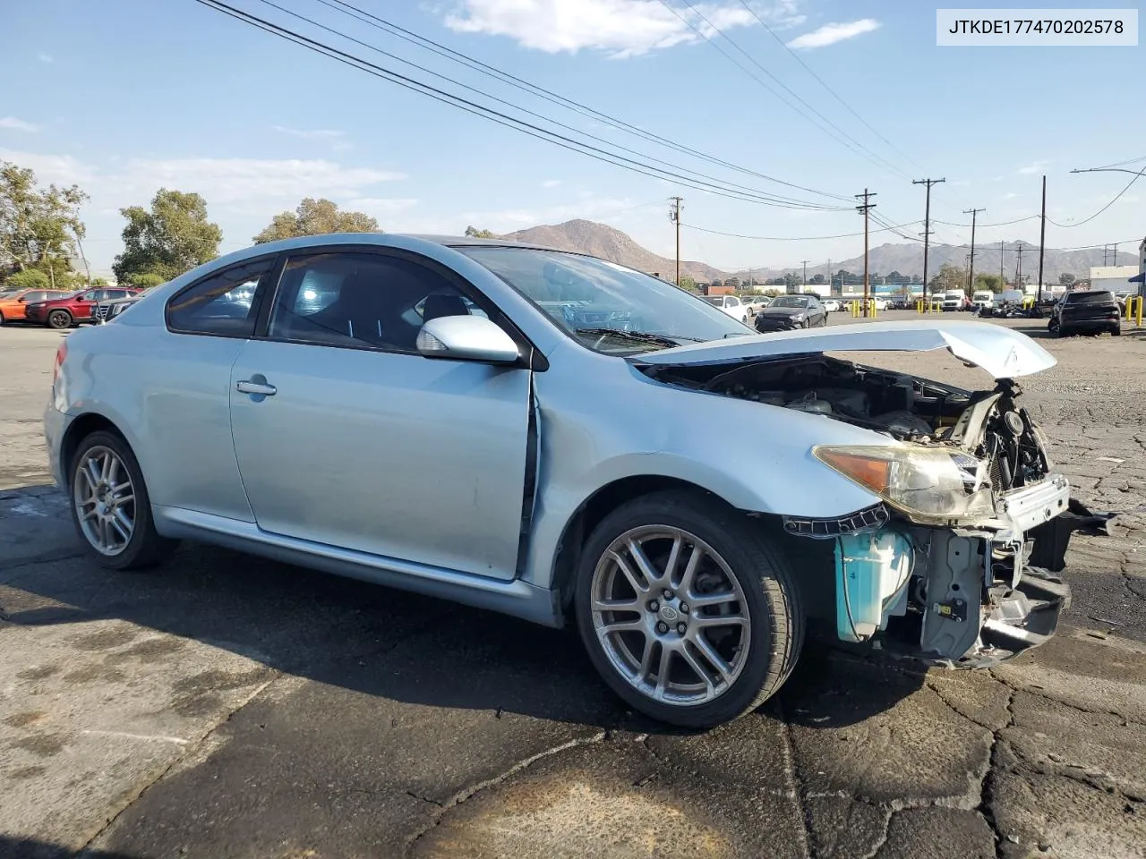 2007 Toyota Scion Tc VIN: JTKDE177470202578 Lot: 74074834