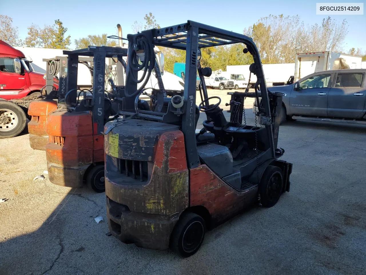 2007 Toyota Forklift VIN: 8FGCU2514209 Lot: 74162904