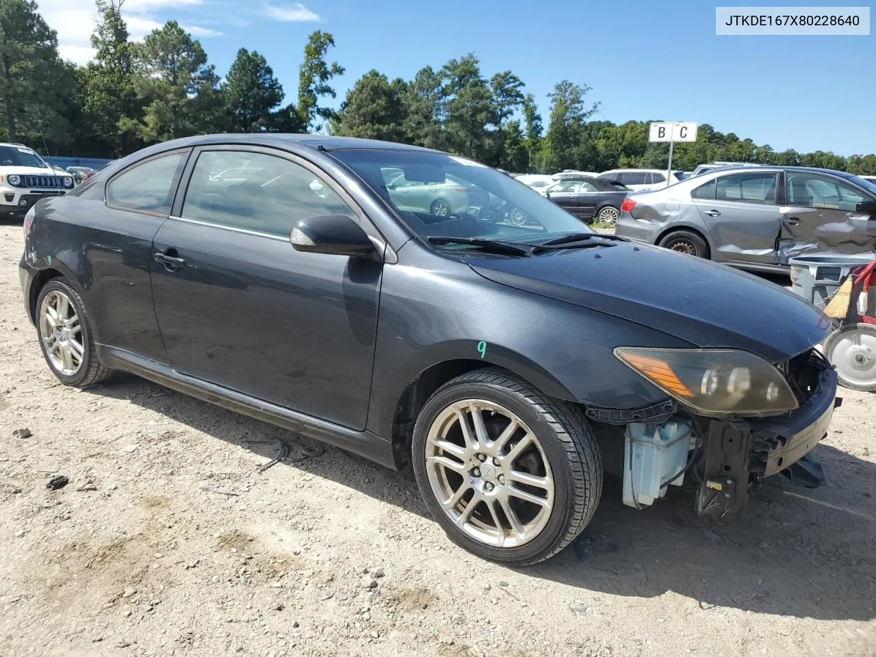 2008 Toyota Scion Tc VIN: JTKDE167X80228640 Lot: 70229954