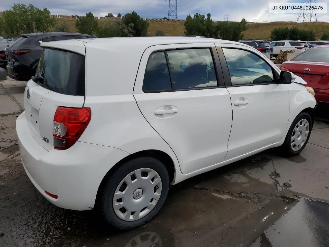 2008 Toyota Scion Xd VIN: JTKKU10448J026475 Lot: 72019184