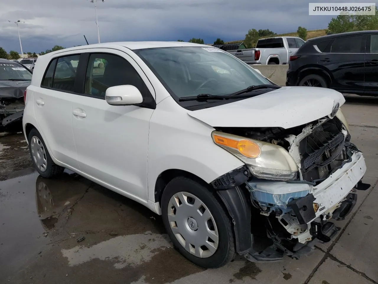 2008 Toyota Scion Xd VIN: JTKKU10448J026475 Lot: 72019184