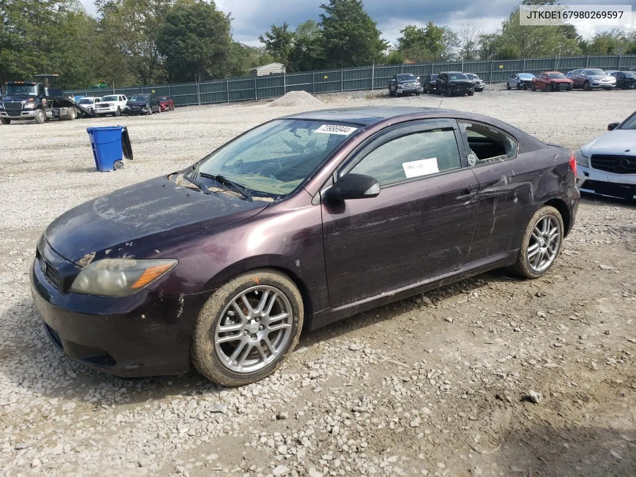 2008 Toyota Scion Tc VIN: JTKDE167980269597 Lot: 73986944