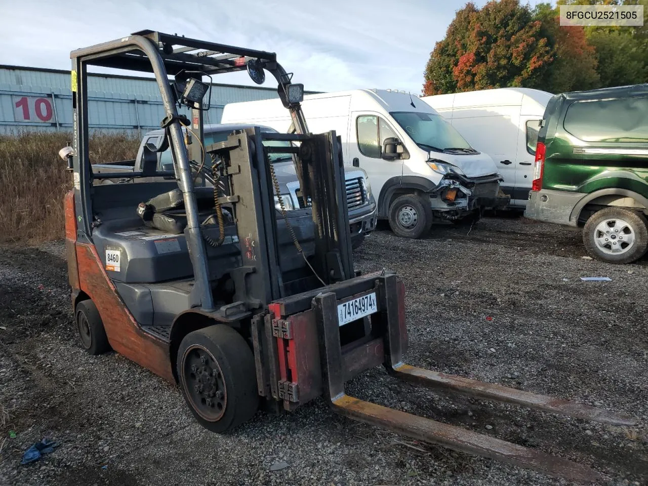 2008 Toyota Forklift VIN: 8FGCU2521505 Lot: 74164974