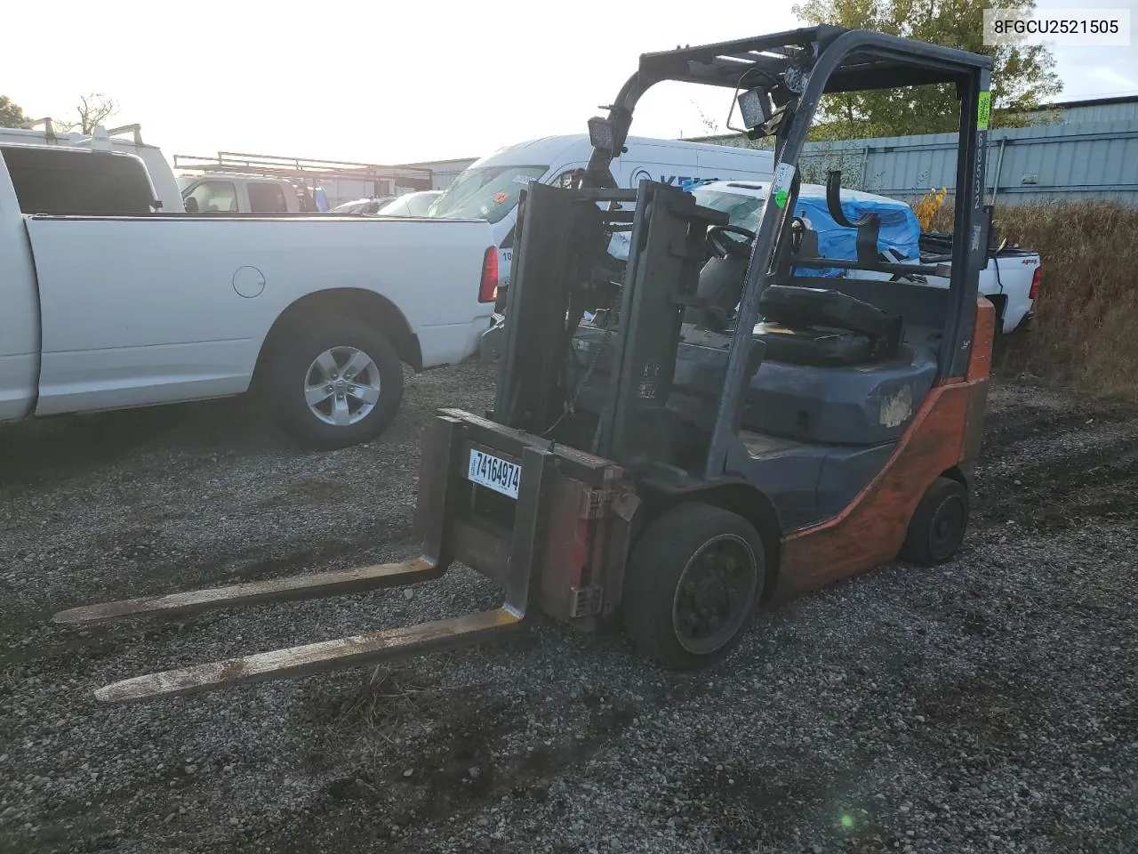 2008 Toyota Forklift VIN: 8FGCU2521505 Lot: 74164974