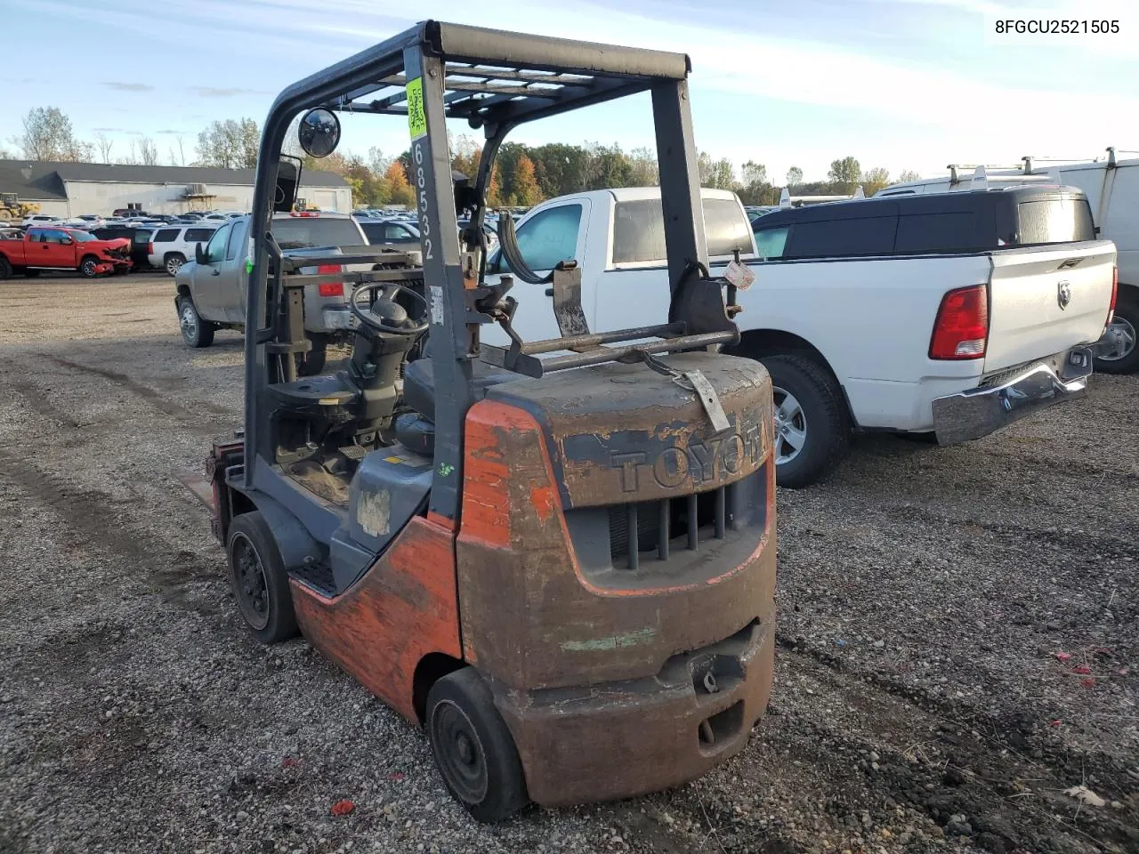 2008 Toyota Forklift VIN: 8FGCU2521505 Lot: 74164974