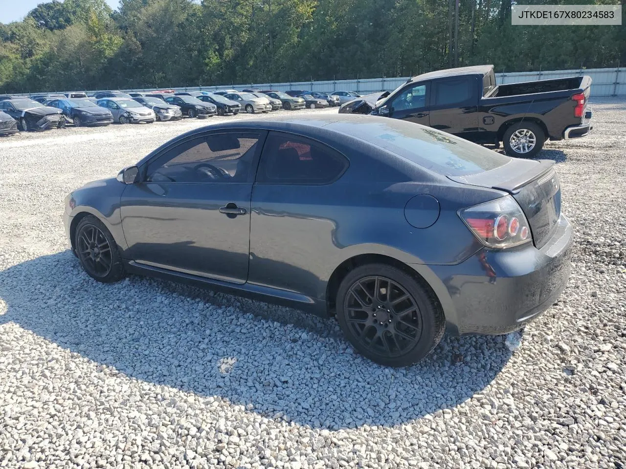 2008 Toyota Scion Tc VIN: JTKDE167X80234583 Lot: 74822474