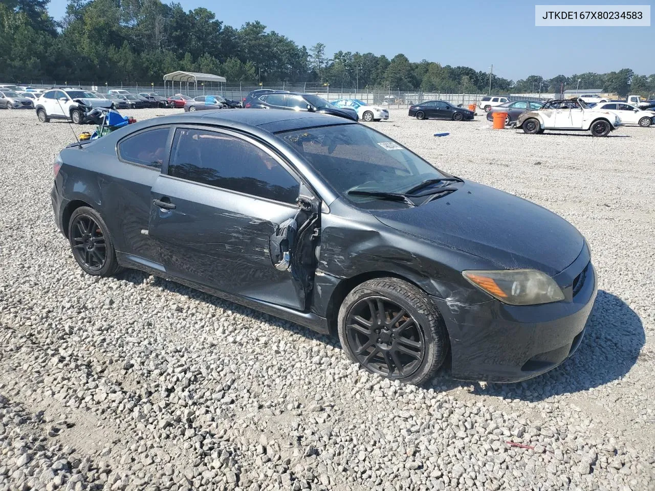 2008 Toyota Scion Tc VIN: JTKDE167X80234583 Lot: 74822474