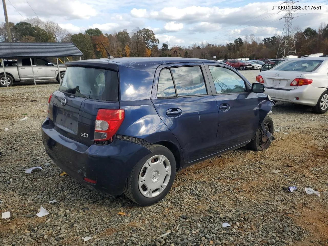 2008 Toyota Scion Xd VIN: JTKKU10488J017651 Lot: 78961984