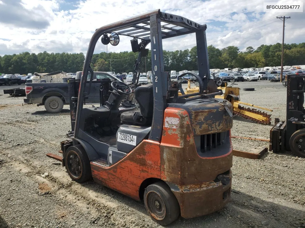 2011 Toyota Forklift VIN: 8FGCU2534777 Lot: 72288154