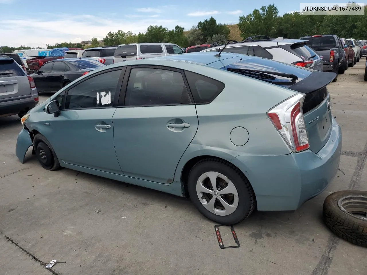 2012 Toyota Prius VIN: JTDKN3DU4C1577489 Lot: 62224814