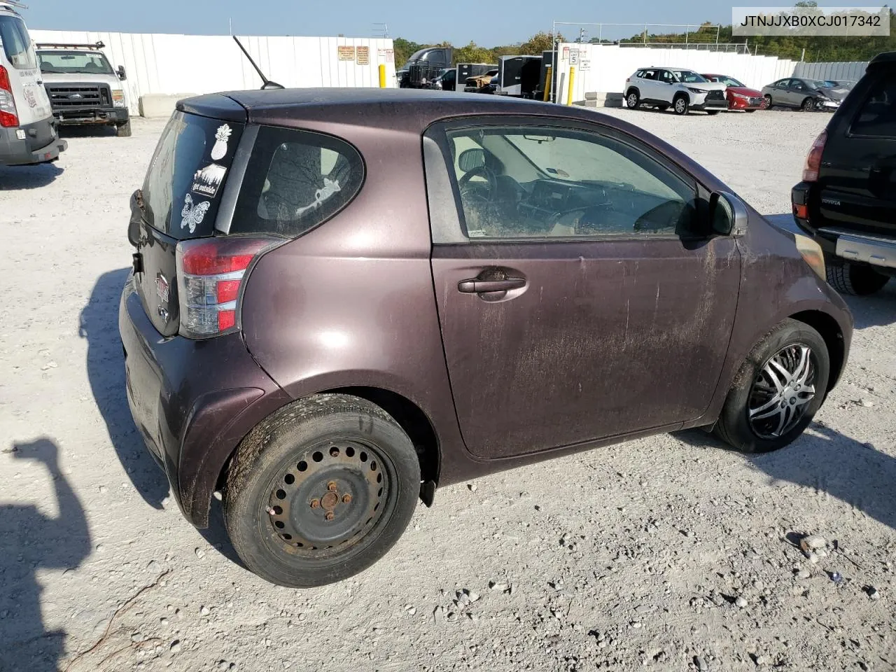 2012 Toyota Scion Iq VIN: JTNJJXB0XCJ017342 Lot: 75530474