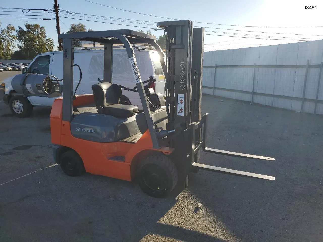 2012 Toyota Forklift VIN: 93481 Lot: 78236234