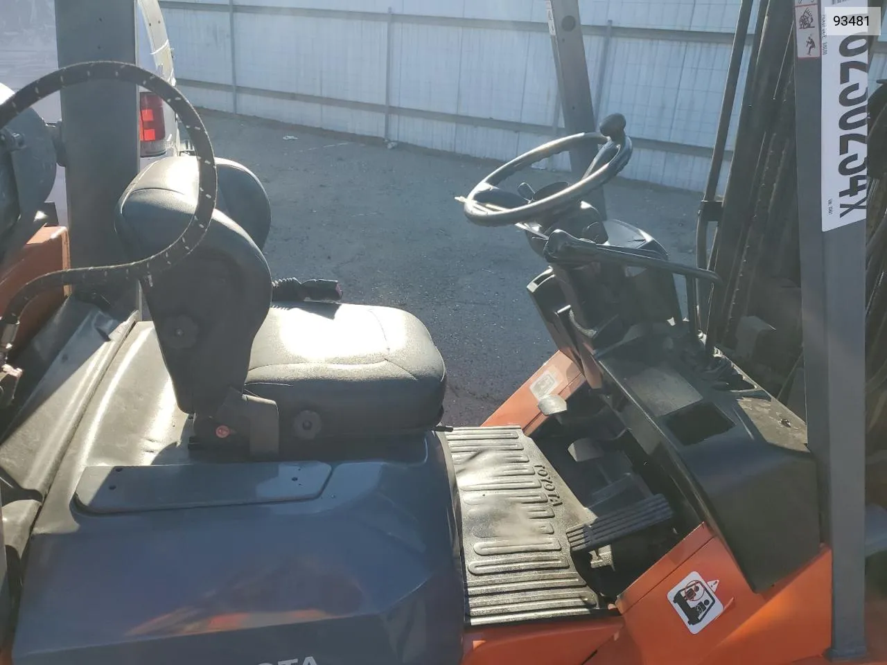 2012 Toyota Forklift VIN: 93481 Lot: 78236234