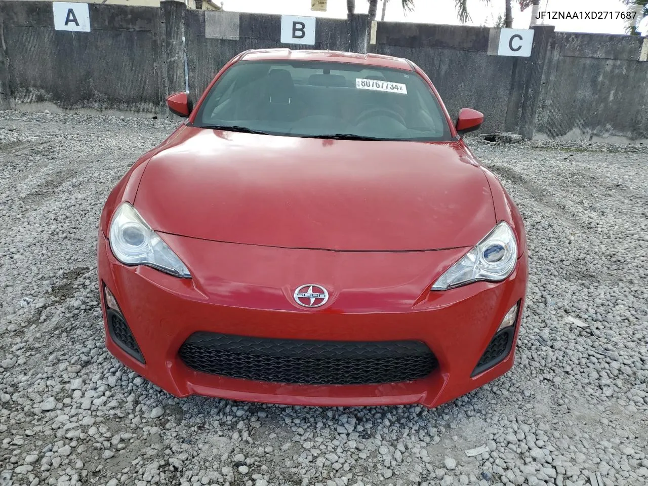 2013 Toyota Scion Fr-S VIN: JF1ZNAA1XD2717687 Lot: 80767734