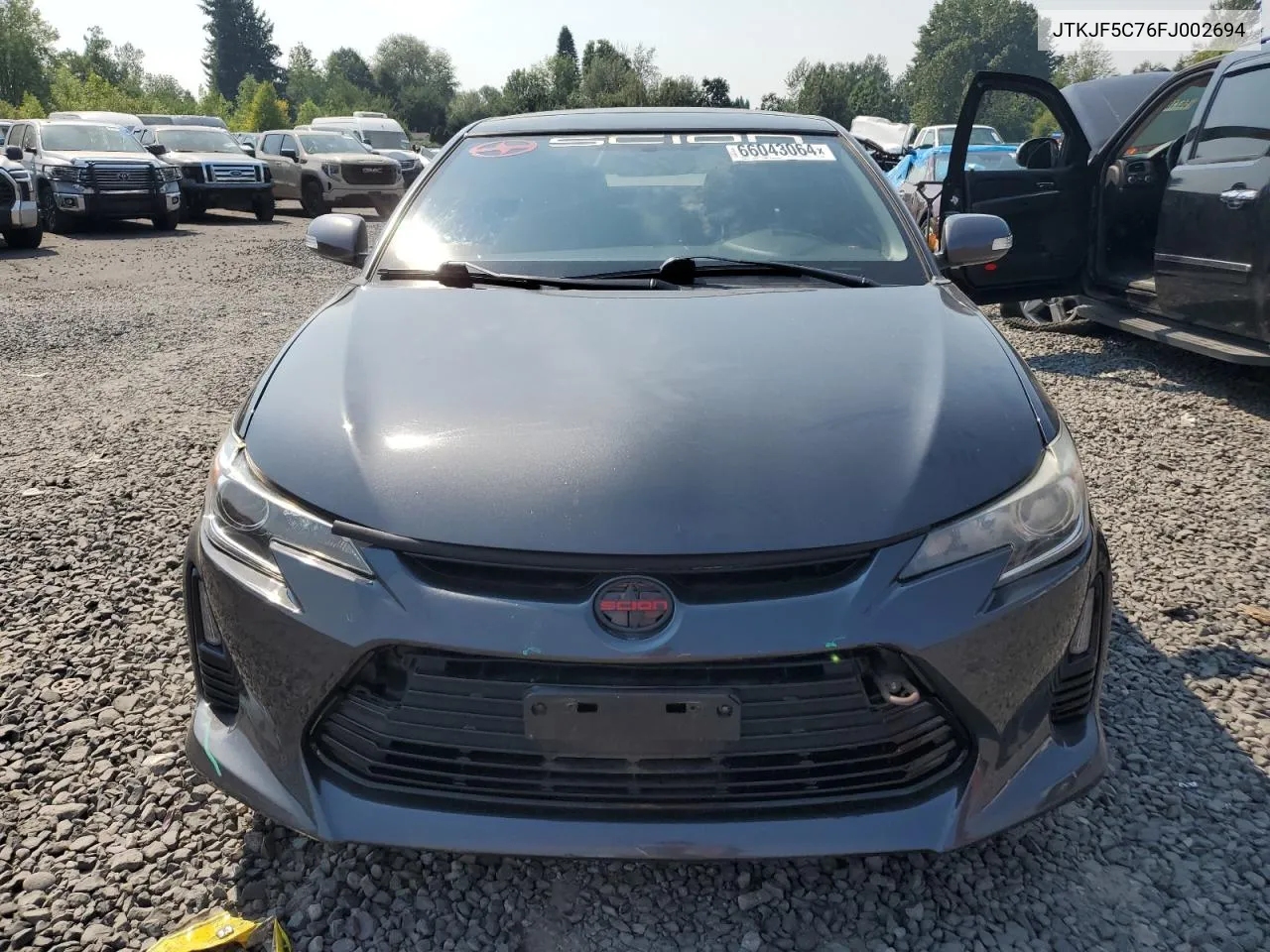 JTKJF5C76FJ002694 2015 Toyota Scion Tc