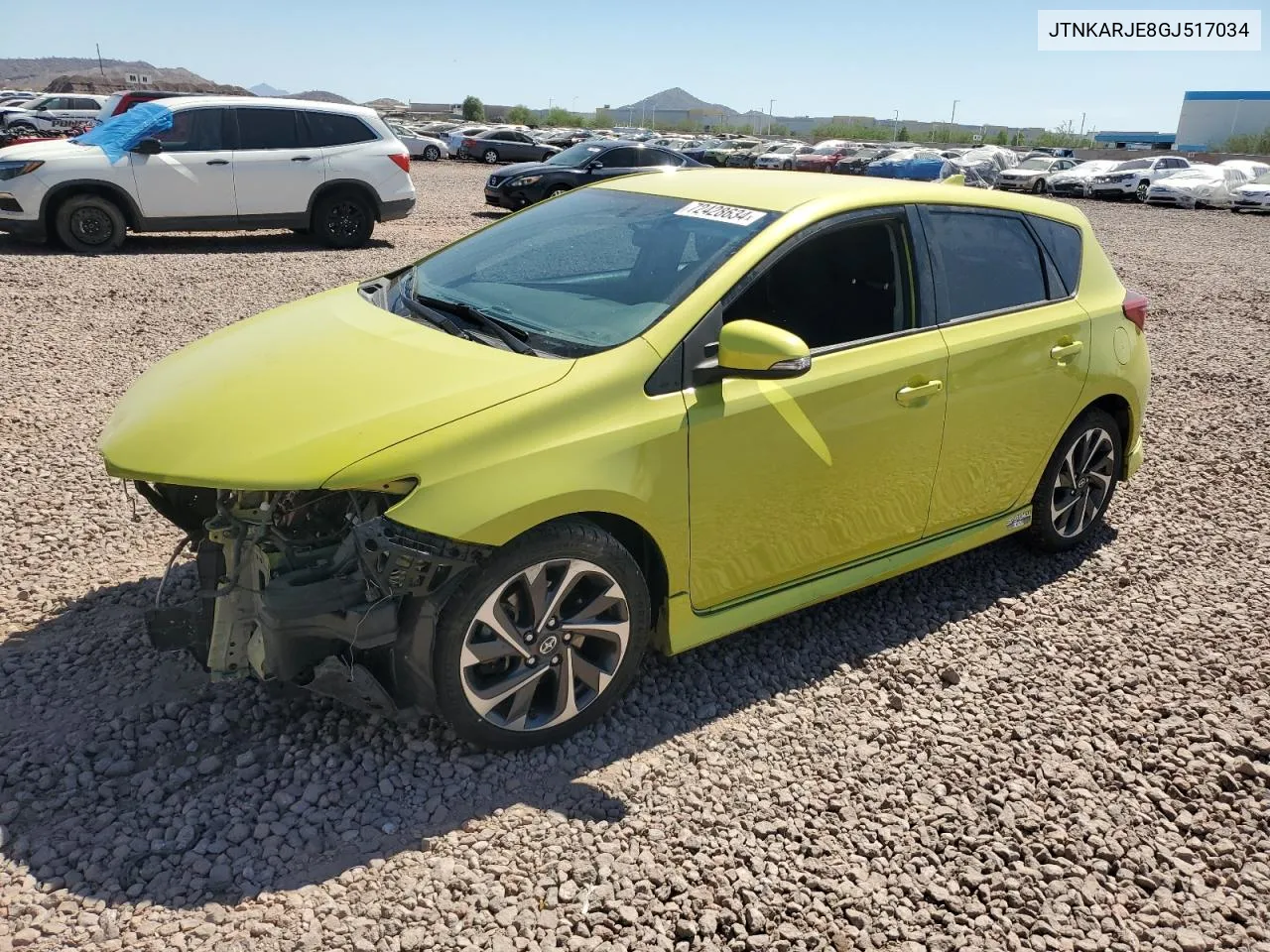 2016 Toyota Scion Im VIN: JTNKARJE8GJ517034 Lot: 72428634