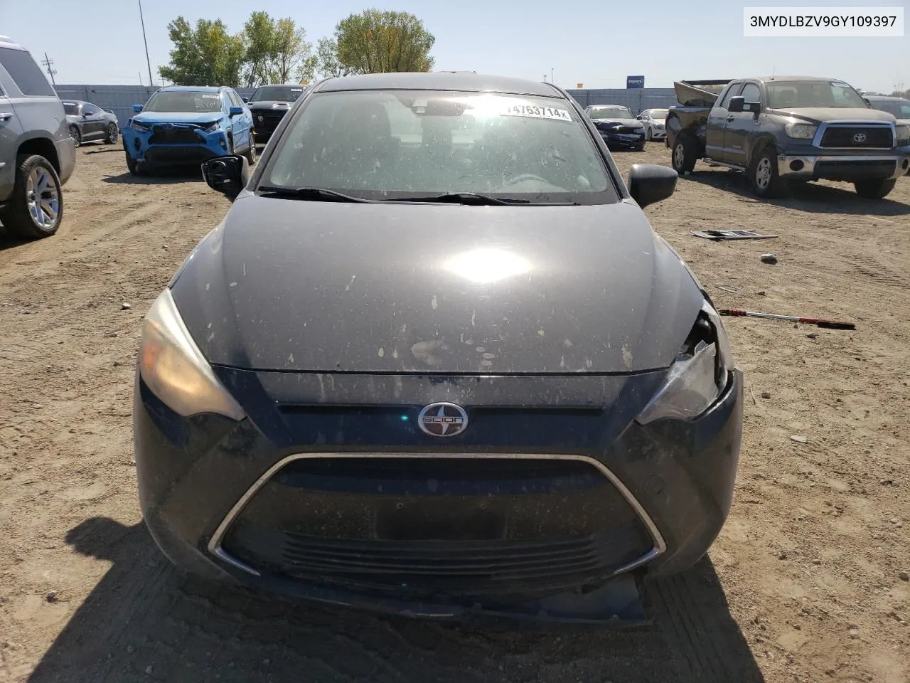 2016 Toyota Scion Ia VIN: 3MYDLBZV9GY109397 Lot: 74763714