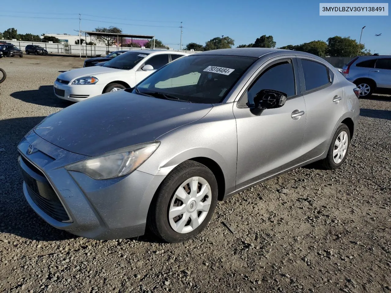 2016 Toyota Scion Ia VIN: 3MYDLBZV3GY138491 Lot: 79318484