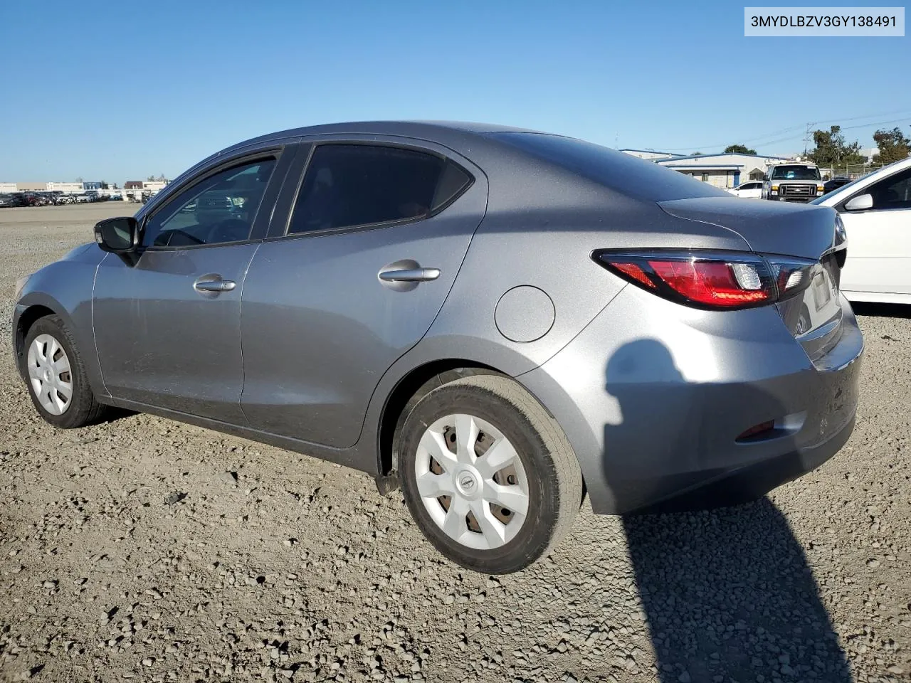 2016 Toyota Scion Ia VIN: 3MYDLBZV3GY138491 Lot: 79318484