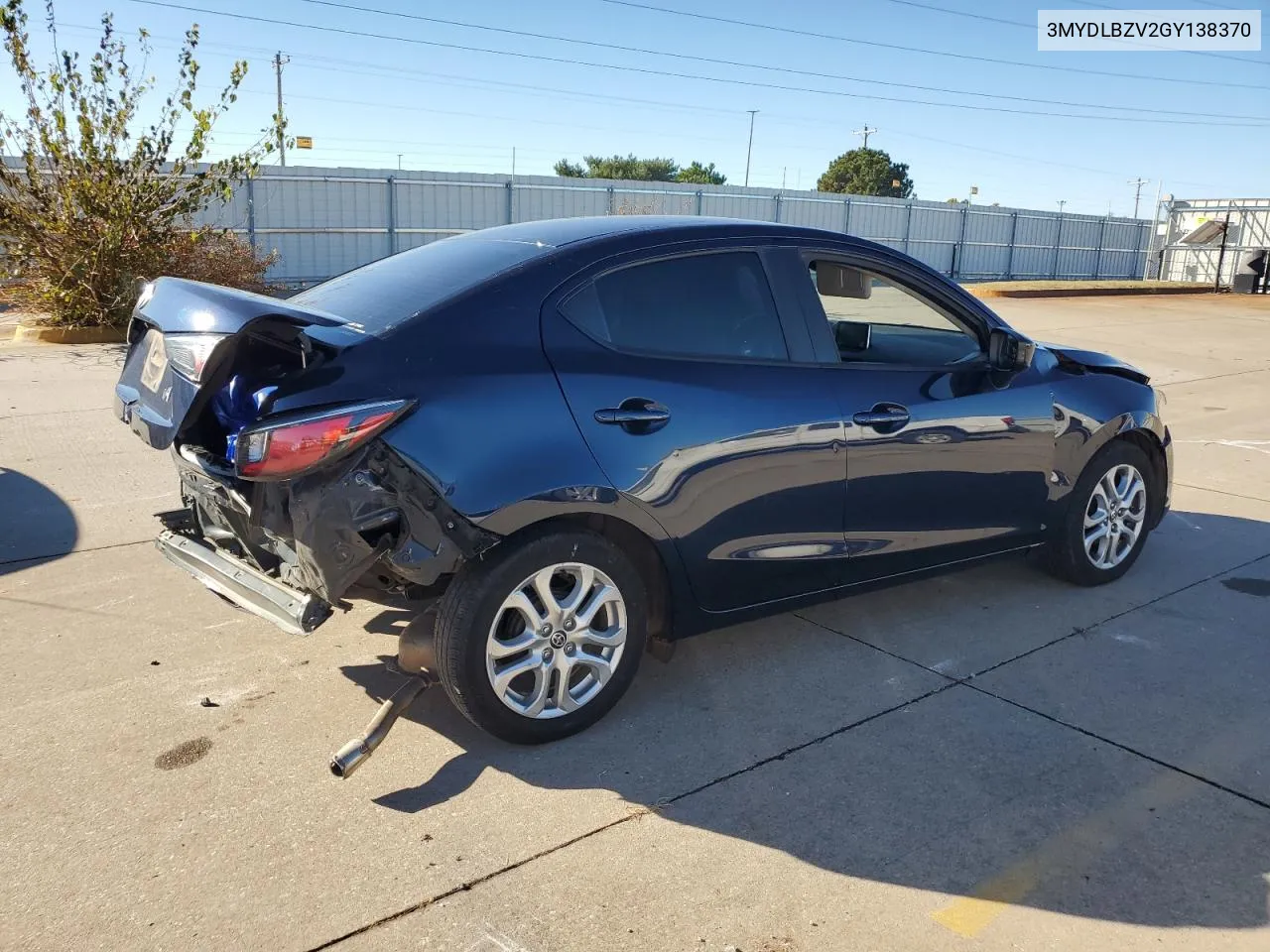 2016 Toyota Scion Ia VIN: 3MYDLBZV2GY138370 Lot: 80832384