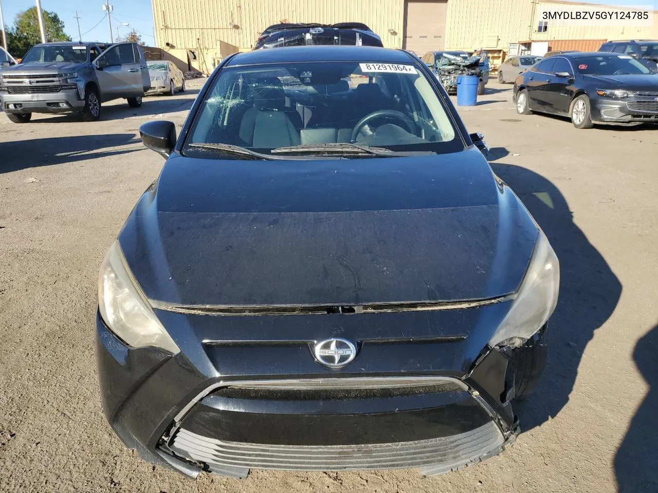 2016 Toyota Scion Ia VIN: 3MYDLBZV5GY124785 Lot: 81291964