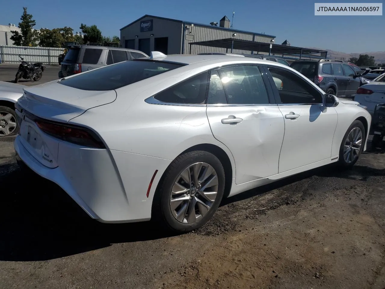 2022 Toyota Mirai Le VIN: JTDAAAAA1NA006597 Lot: 66924234