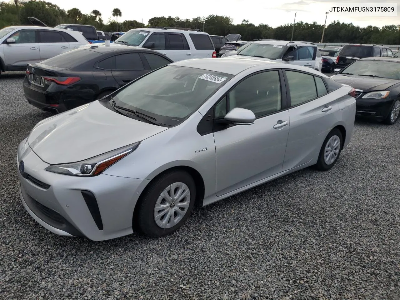 2022 Toyota Prius Night Shade VIN: JTDKAMFU5N3175809 Lot: 74248584