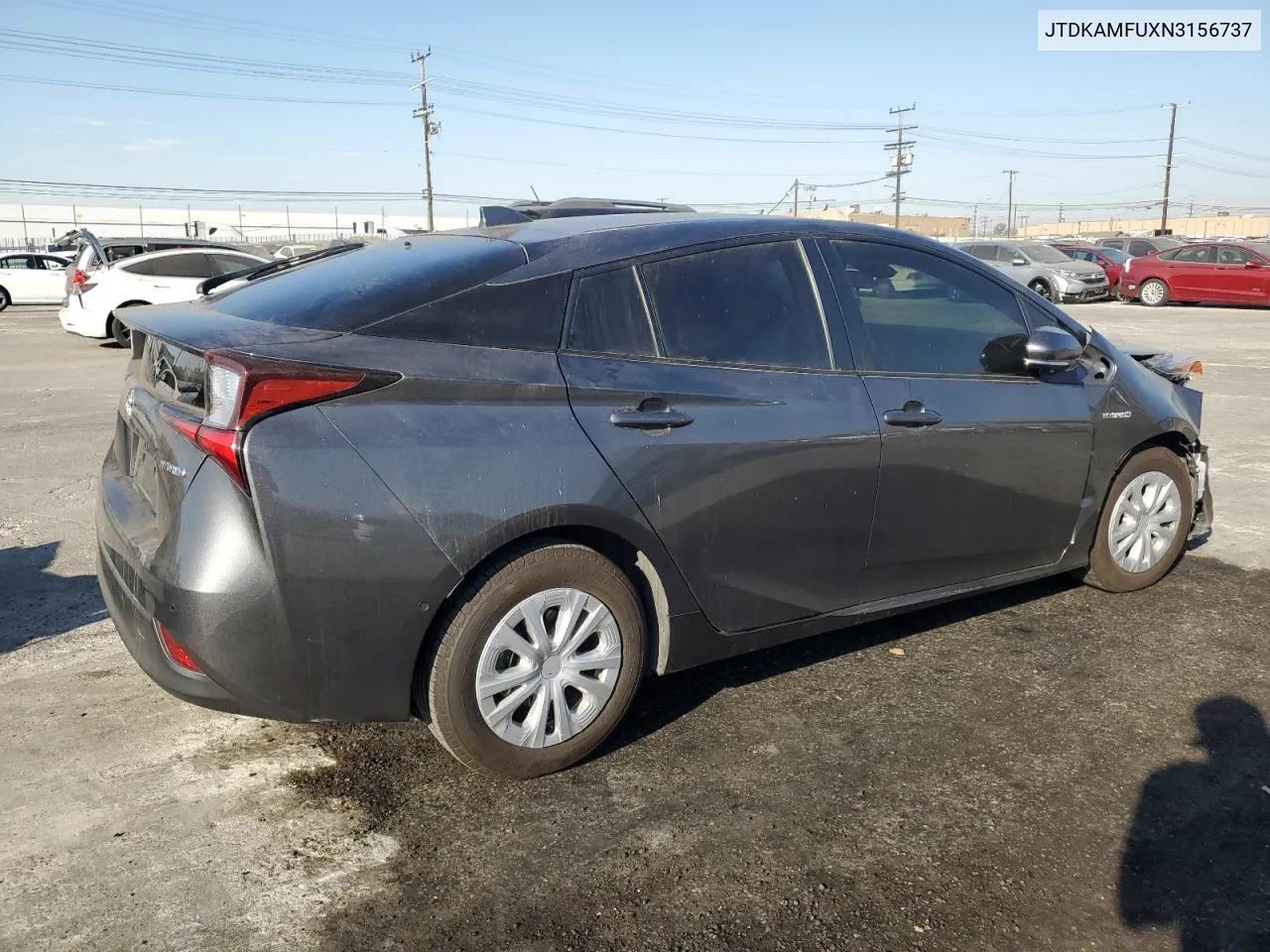 2022 Toyota Prius Night Shade VIN: JTDKAMFUXN3156737 Lot: 74277974