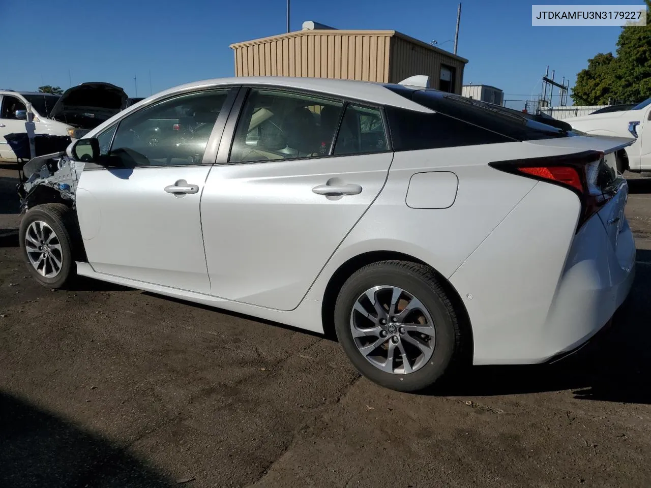 2022 Toyota Prius Night Shade VIN: JTDKAMFU3N3179227 Lot: 75299534