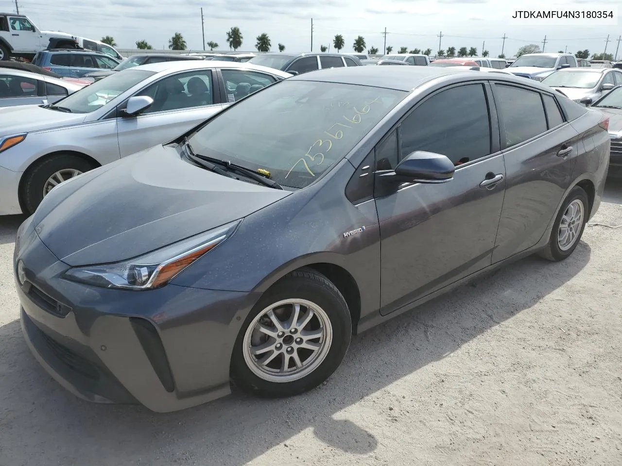 2022 Toyota Prius Night Shade VIN: JTDKAMFU4N3180354 Lot: 75367664