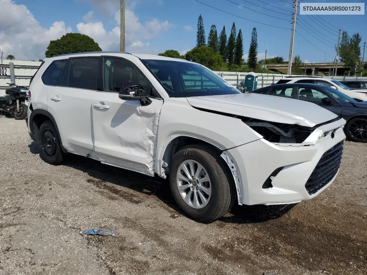 2024 Toyota Grand Highlander Xle VIN: 5TDAAAA50RS001273 Lot: 70999724