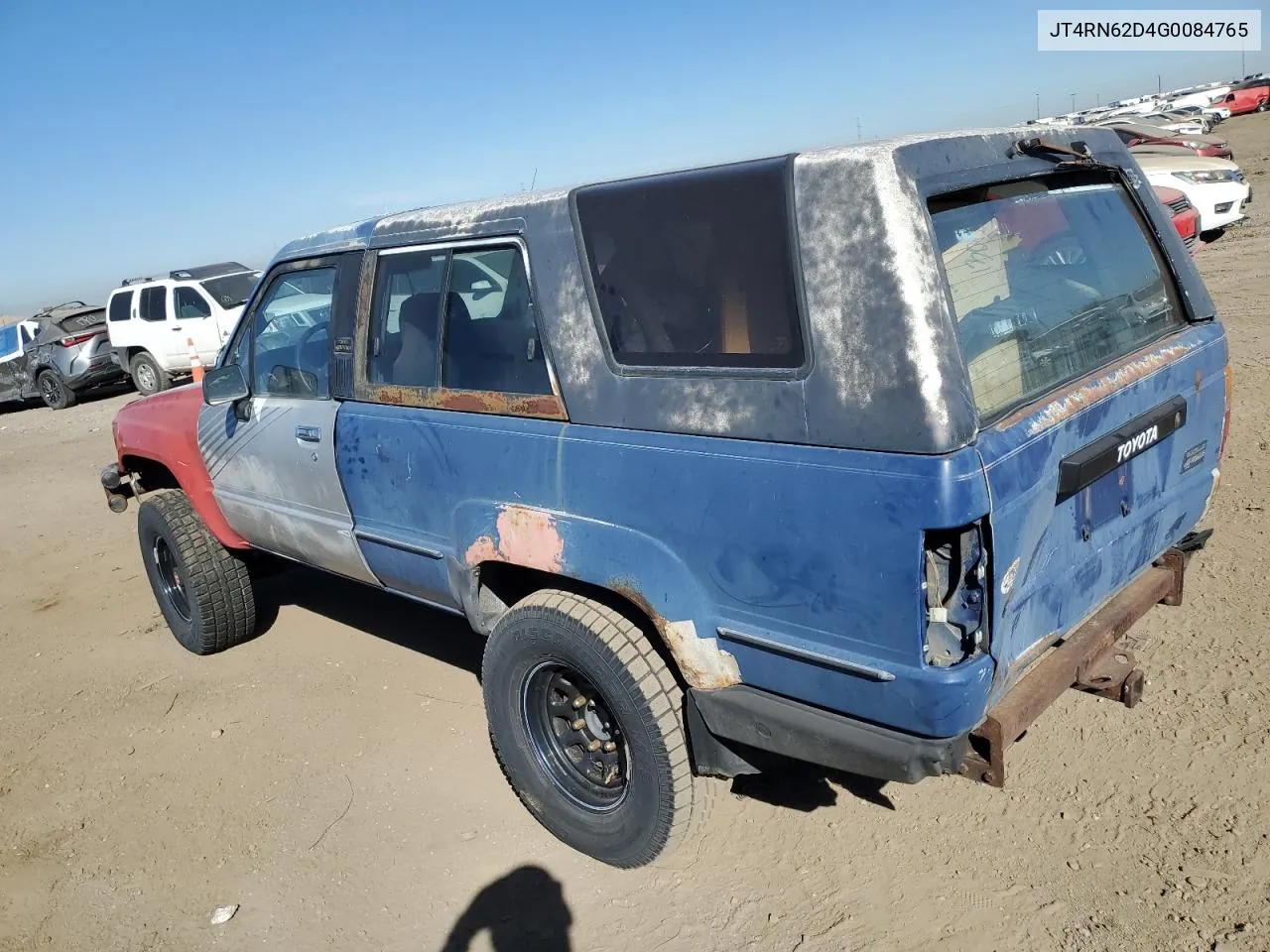 1986 Toyota 4Runner Rn60 VIN: JT4RN62D4G0084765 Lot: 74292754