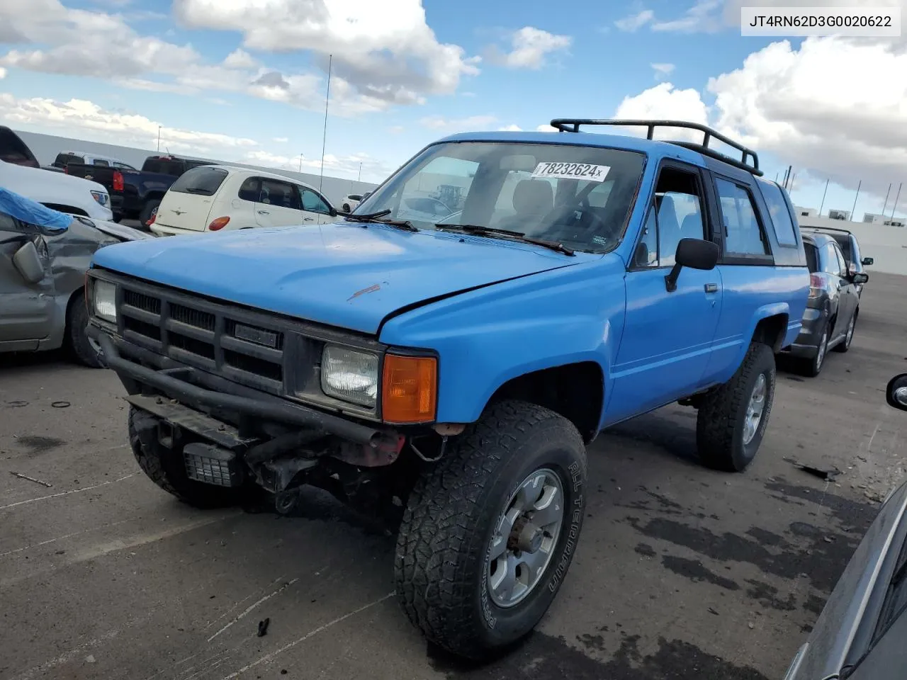 1986 Toyota 4Runner Rn60 VIN: JT4RN62D3G0020622 Lot: 78232624