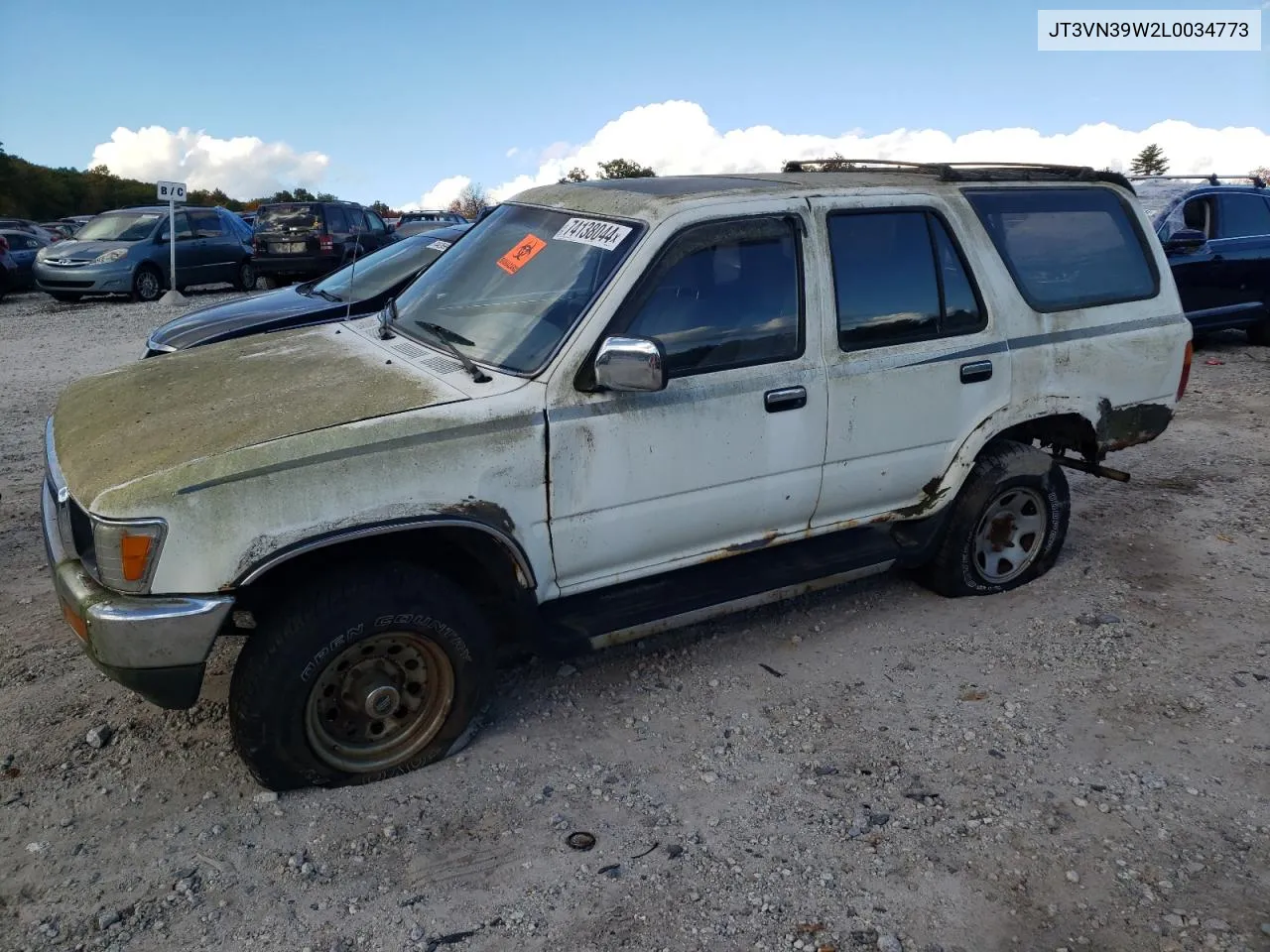 1990 Toyota 4Runner Vn39 Sr5 VIN: JT3VN39W2L0034773 Lot: 74138044