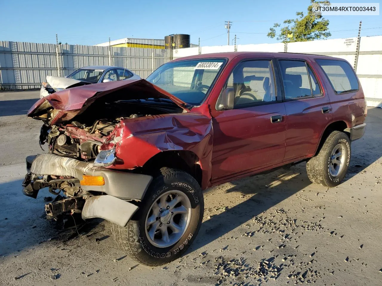 1996 Toyota 4Runner VIN: JT3GM84RXT0003443 Lot: 68033014