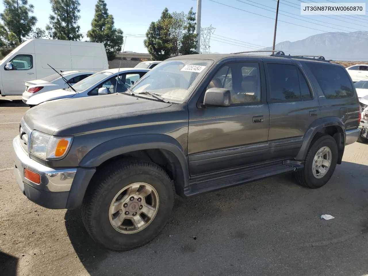 1998 Toyota 4Runner Limited VIN: JT3GN87RXW0060870 Lot: 73352484