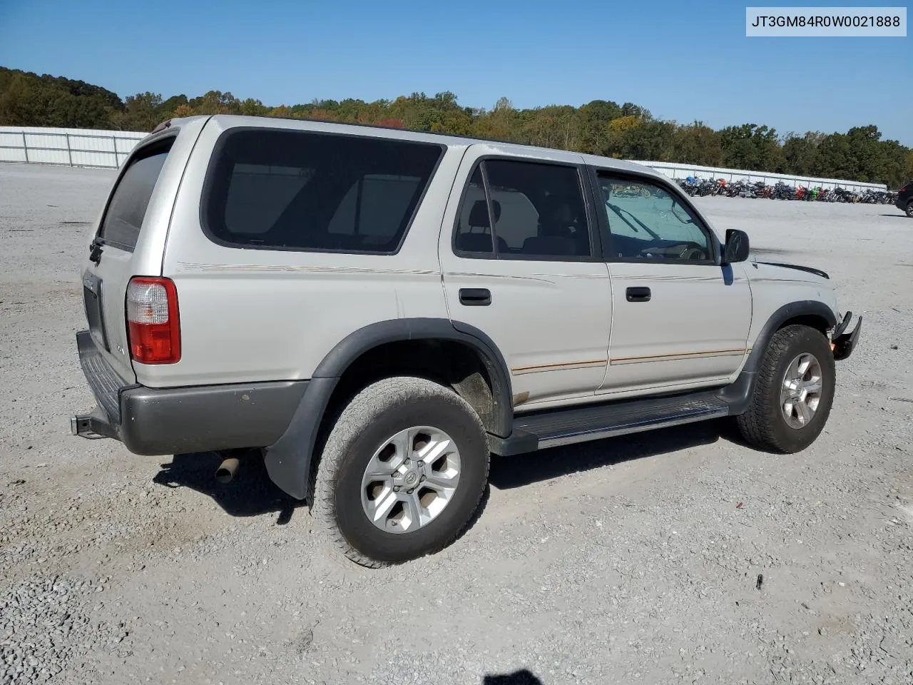 1998 Toyota 4Runner VIN: JT3GM84R0W0021888 Lot: 77657284