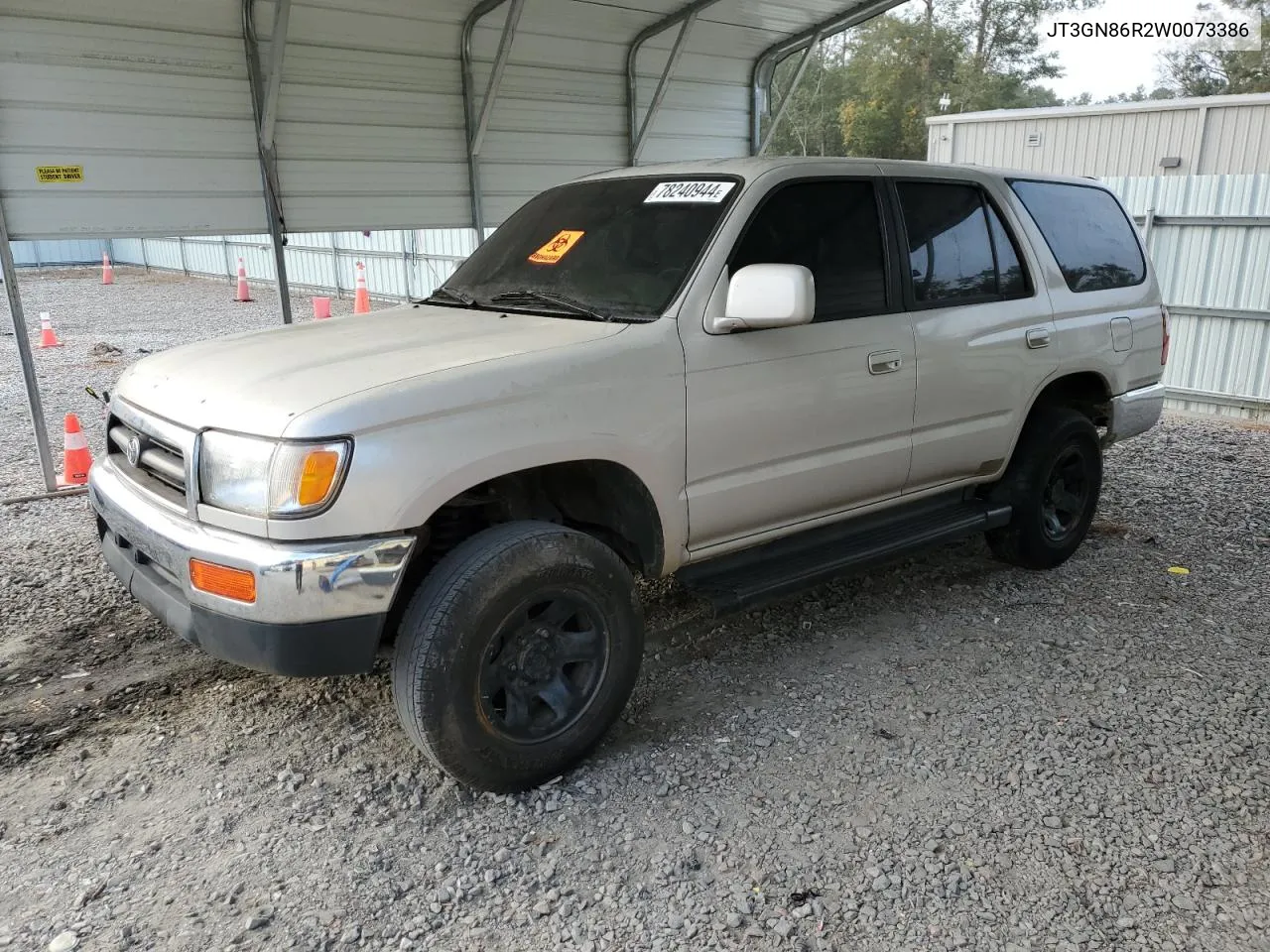 1998 Toyota 4Runner Sr5 VIN: JT3GN86R2W0073386 Lot: 78240944