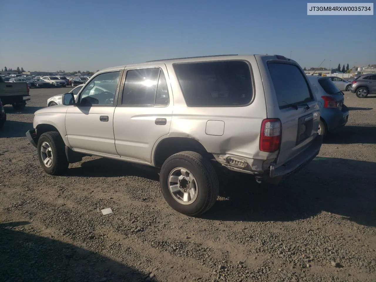 1998 Toyota 4Runner VIN: JT3GM84RXW0035734 Lot: 80068504