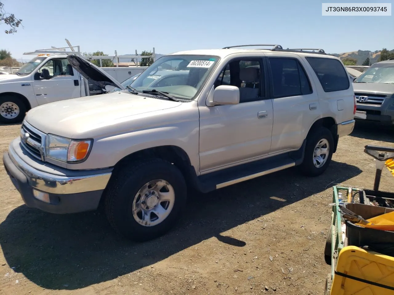 1999 Toyota 4Runner Sr5 VIN: JT3GN86R3X0093745 Lot: 66200514