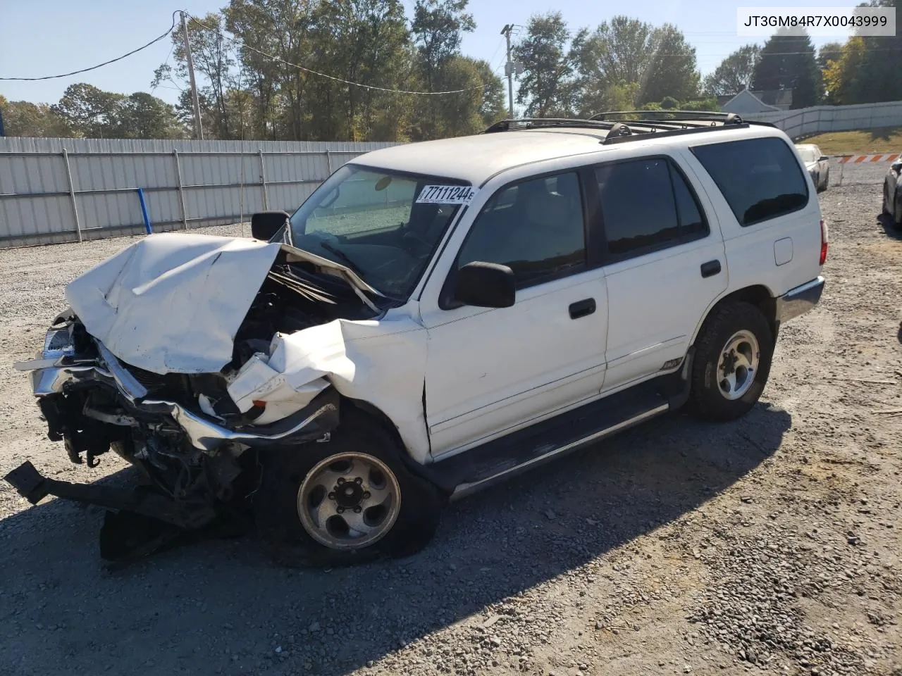 1999 Toyota 4Runner VIN: JT3GM84R7X0043999 Lot: 77111244