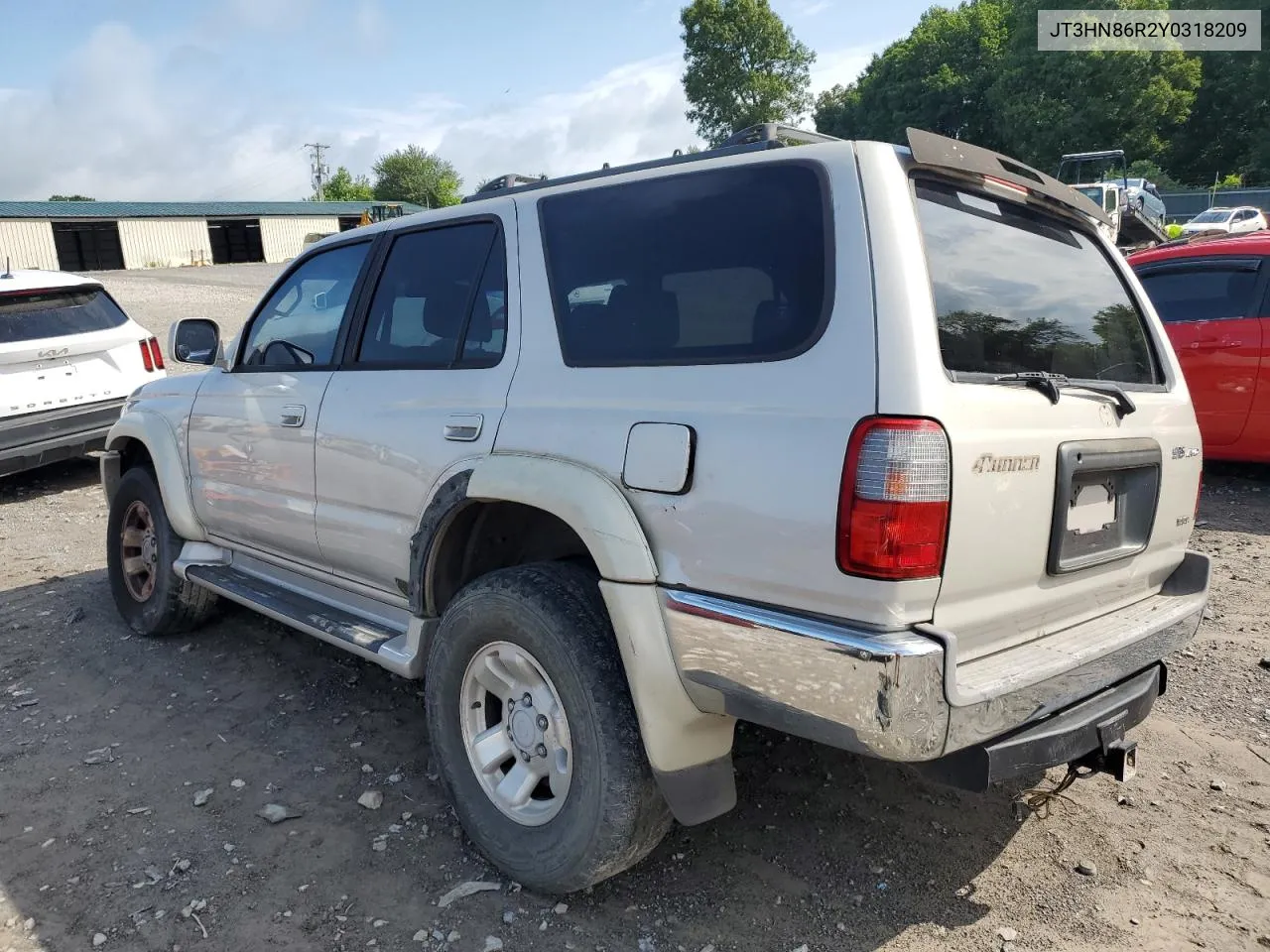 2000 Toyota 4Runner Sr5 VIN: JT3HN86R2Y0318209 Lot: 65006234